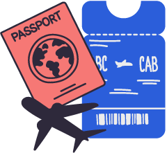 Travel ticket illustration